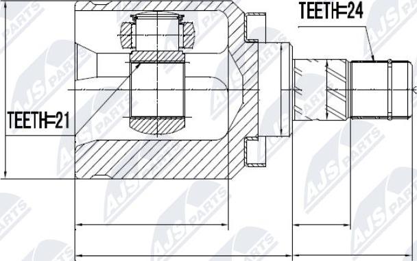 NTY NPW-NS-031 - Šarnīru komplekts, Piedziņas vārpsta www.autospares.lv