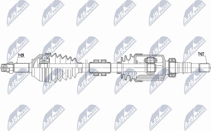 NTY NPW-NS-160 - Piedziņas vārpsta www.autospares.lv