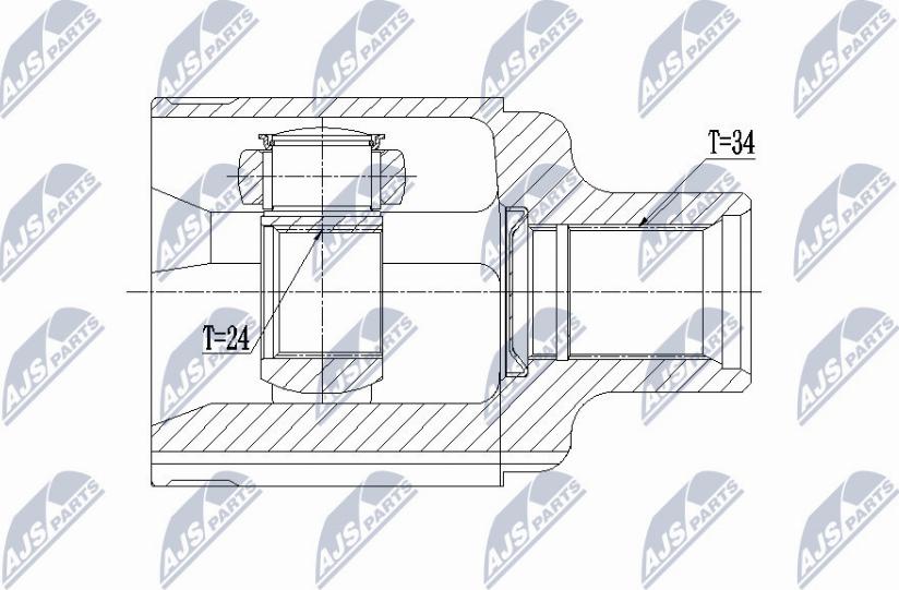 NTY NPW-PL-062 - Šarnīru komplekts, Piedziņas vārpsta autospares.lv