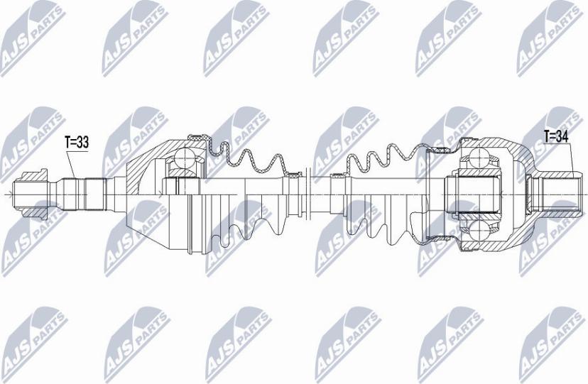 NTY NPW-PL-079 - Piedziņas vārpsta www.autospares.lv