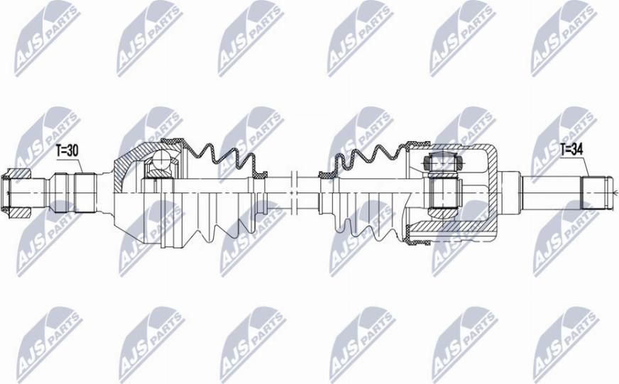 NTY NPW-PL-111 - Piedziņas vārpsta www.autospares.lv