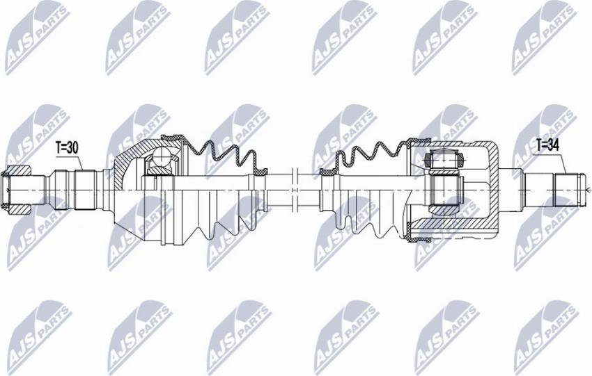 NTY NPW-PL-113 - Piedziņas vārpsta www.autospares.lv