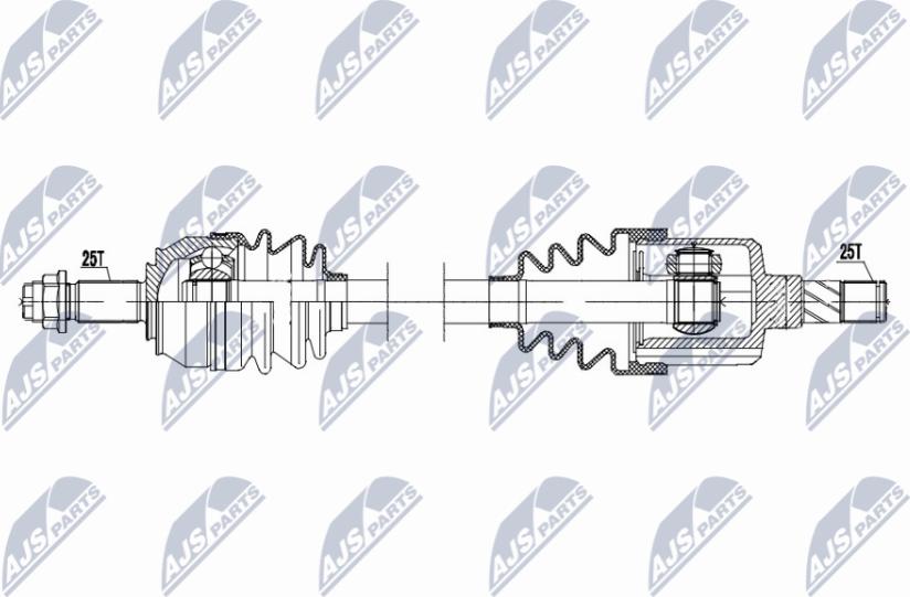 NTY NPW-PL-133 - Piedziņas vārpsta www.autospares.lv