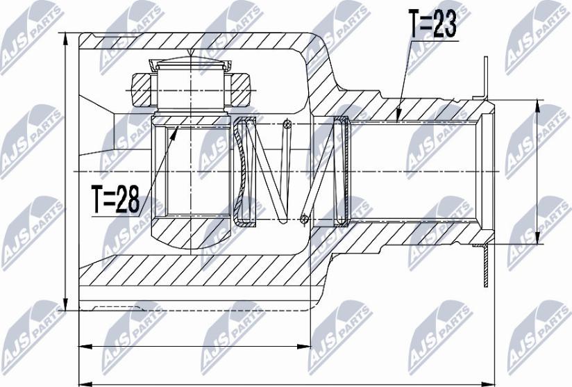 NTY NPW-RE-055 - Šarnīru komplekts, Piedziņas vārpsta www.autospares.lv