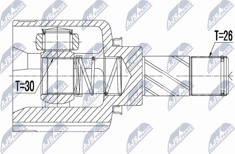 NTY NPW-RE-057 - Šarnīru komplekts, Piedziņas vārpsta autospares.lv