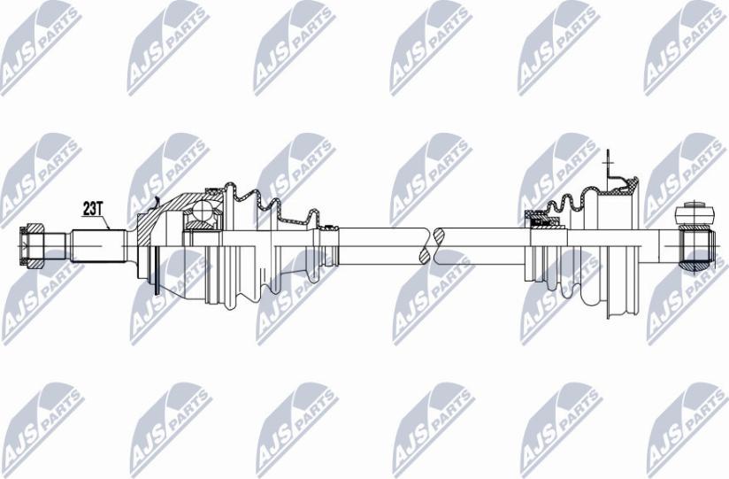 NTY NPW-RE-065 - Piedziņas vārpsta www.autospares.lv