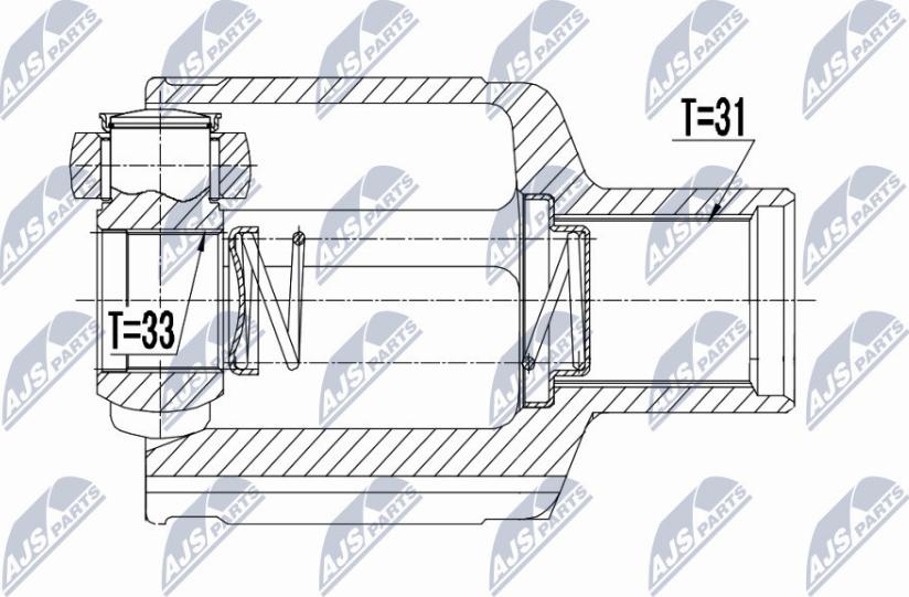 NTY NPW-RE-060 - Šarnīru komplekts, Piedziņas vārpsta www.autospares.lv