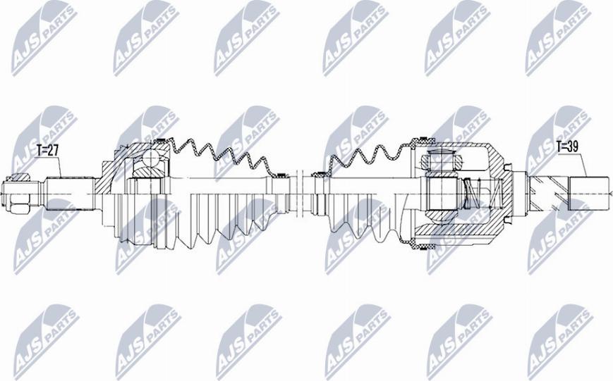 NTY NPW-RE-083 - Piedziņas vārpsta www.autospares.lv