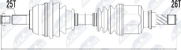 NTY NPW-RE-031 - Piedziņas vārpsta www.autospares.lv