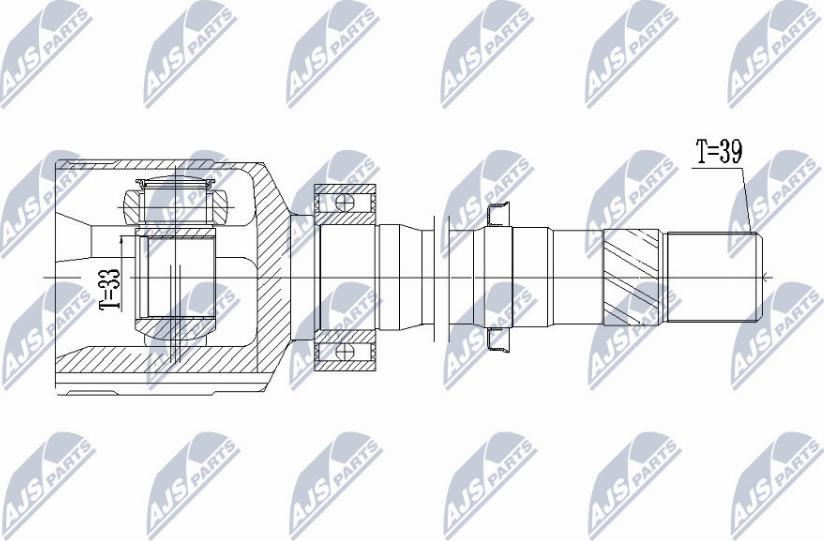 NTY NPW-RE-076 - Šarnīru komplekts, Piedziņas vārpsta www.autospares.lv