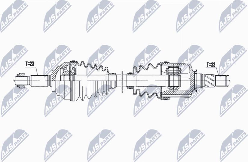 NTY NPW-RE-195 - Piedziņas vārpsta www.autospares.lv