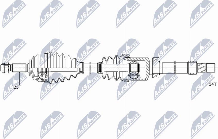 NTY NPW-RE-149 - Piedziņas vārpsta www.autospares.lv