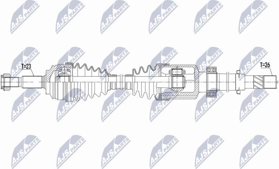 NTY NPW-RE-158 - Piedziņas vārpsta www.autospares.lv