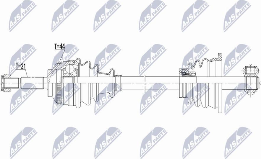 NTY NPW-RE-165 - Piedziņas vārpsta www.autospares.lv