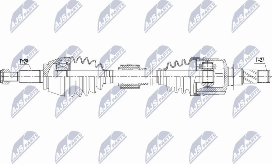 NTY NPW-RE-161 - Piedziņas vārpsta www.autospares.lv