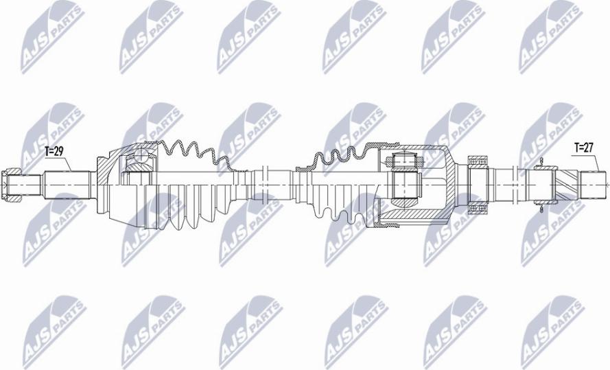 NTY NPW-RE-162 - Piedziņas vārpsta www.autospares.lv