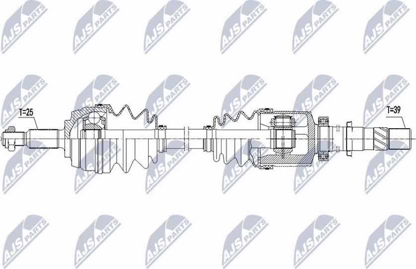 NTY NPW-RE-101 - Piedziņas vārpsta www.autospares.lv