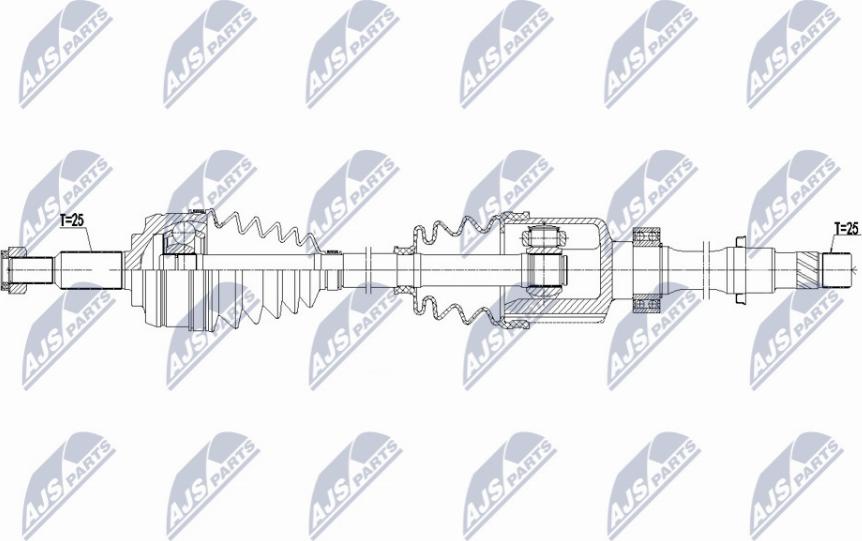 NTY NPW-RE-179 - Piedziņas vārpsta www.autospares.lv