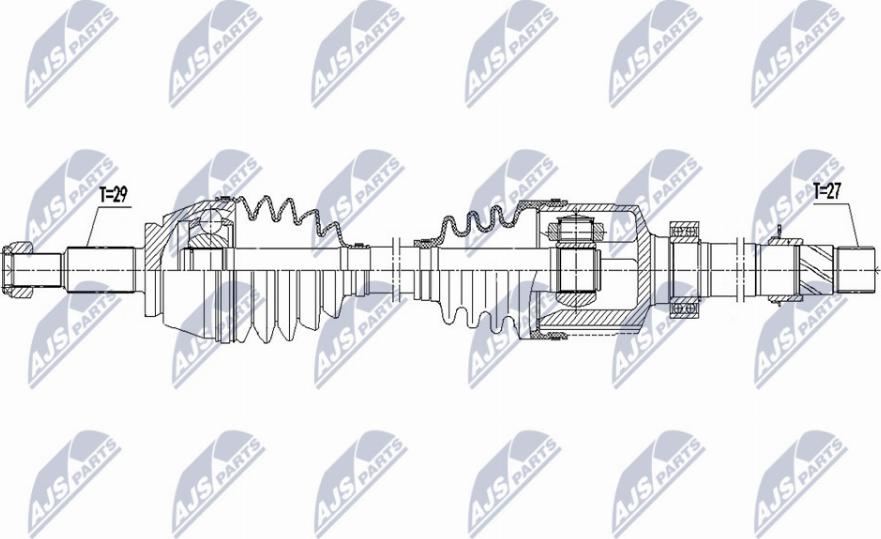 NTY NPW-RE-175 - Piedziņas vārpsta www.autospares.lv