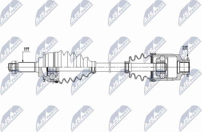 NTY NPW-SB-031 - Piedziņas vārpsta www.autospares.lv