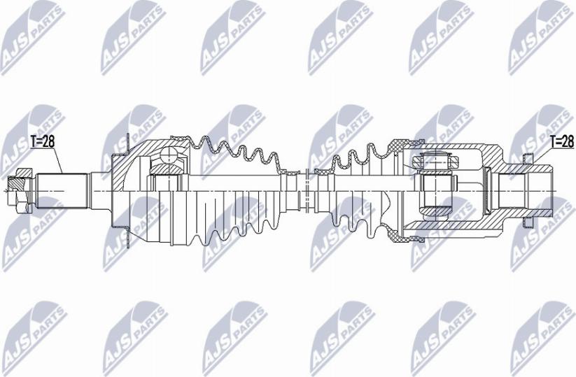 NTY NPW-SU-039 - Piedziņas vārpsta www.autospares.lv