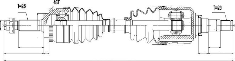 NTY NPW-TY-056 - Piedziņas vārpsta www.autospares.lv