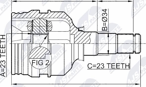 NTY NPW-TY-067 - Šarnīru komplekts, Piedziņas vārpsta autospares.lv