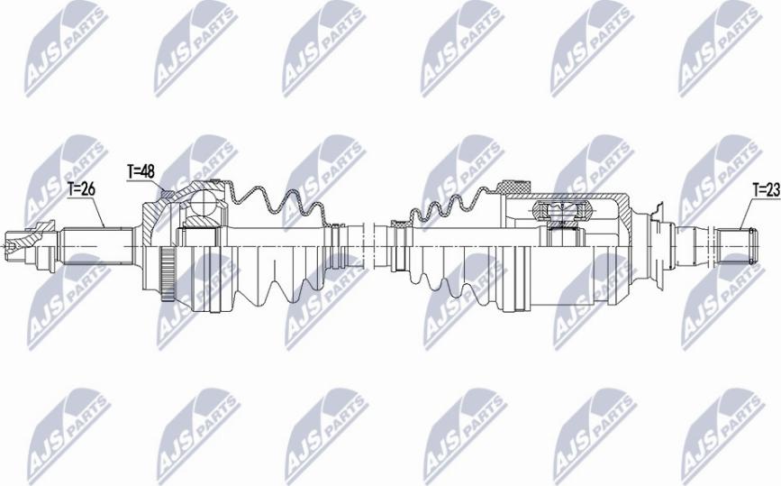 NTY NPW-TY-133 - Piedziņas vārpsta www.autospares.lv