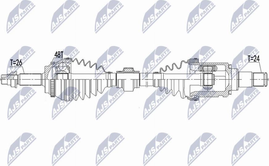 NTY NPW-TY-137 - Piedziņas vārpsta www.autospares.lv