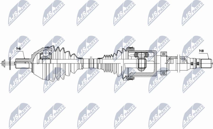 NTY NPW-VV-042 - Piedziņas vārpsta www.autospares.lv