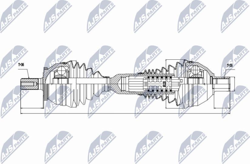 NTY NPW-VV-047 - Piedziņas vārpsta autospares.lv