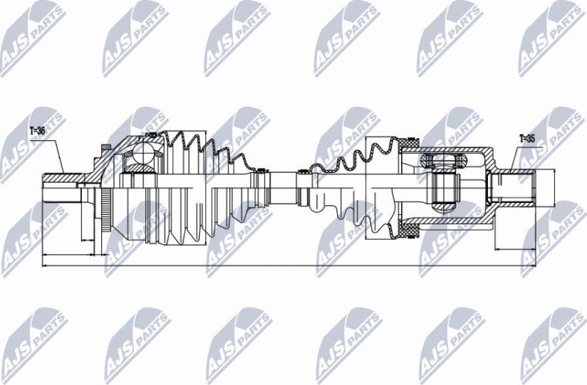 NTY NPW-VV-018 - Piedziņas vārpsta www.autospares.lv