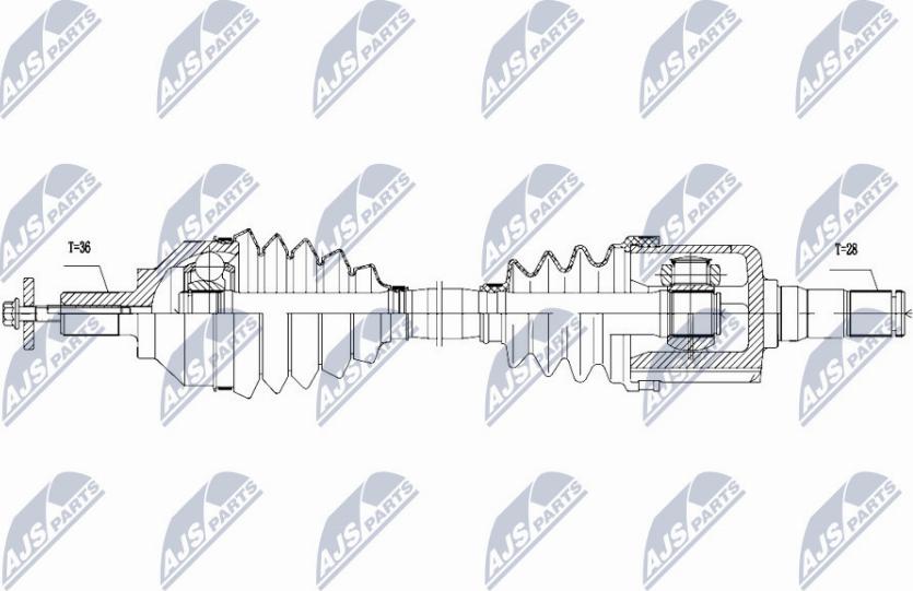 NTY NPW-VV-111 - Piedziņas vārpsta www.autospares.lv