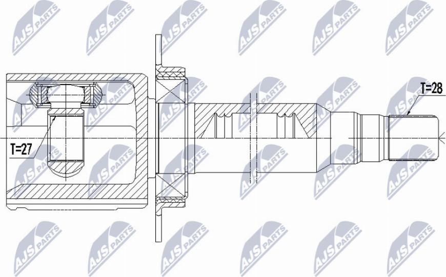 NTY NPW-VV-134 - Piedziņas vārpsta www.autospares.lv