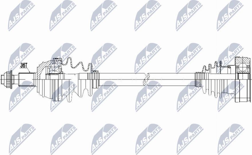 NTY NPW-VW-097 - Piedziņas vārpsta www.autospares.lv