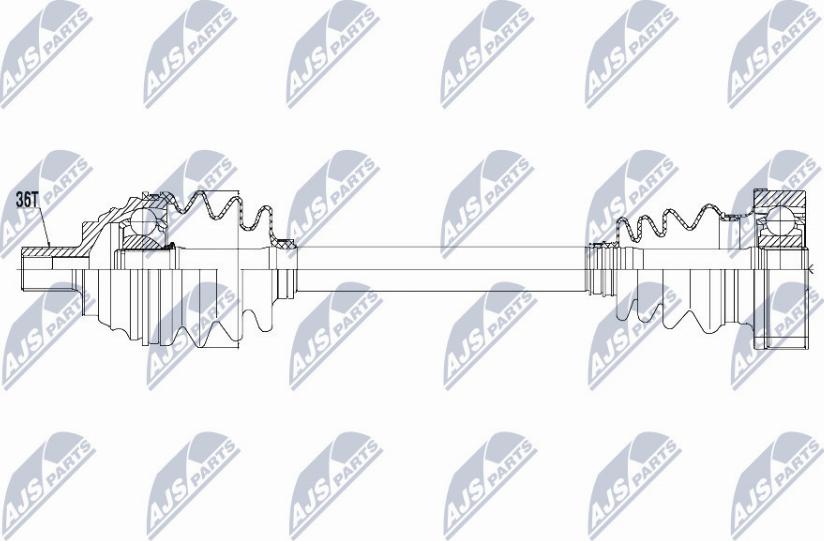 NTY NPW-VW-057 - Piedziņas vārpsta www.autospares.lv