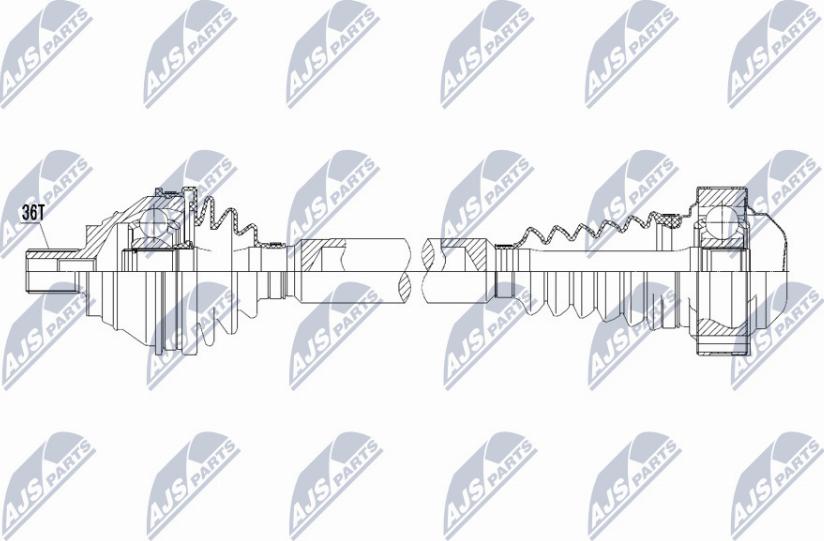 NTY NPW-VW-060 - Piedziņas vārpsta www.autospares.lv