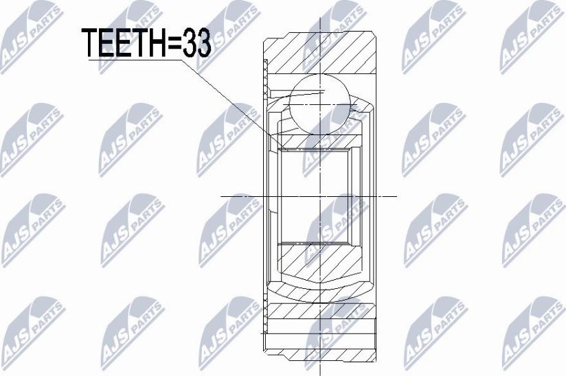 NTY NPW-VW-068 - Шарнирный комплект, ШРУС, приводной вал www.autospares.lv