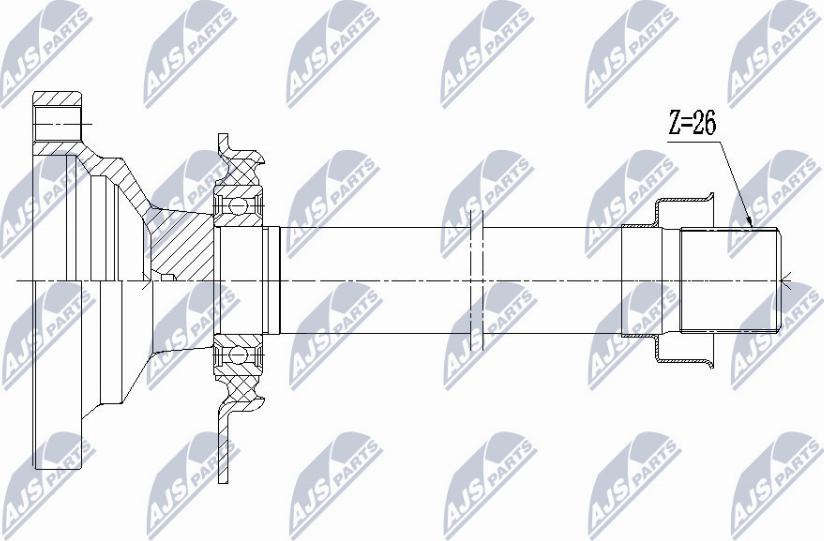 NTY NPW-VW-004R1 - Atlokvārpsta, Diferenciālis www.autospares.lv