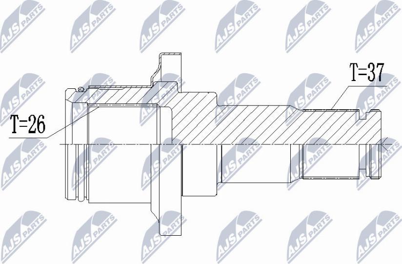 NTY NPW-VW-004W1 - Piedziņas vārpsta www.autospares.lv