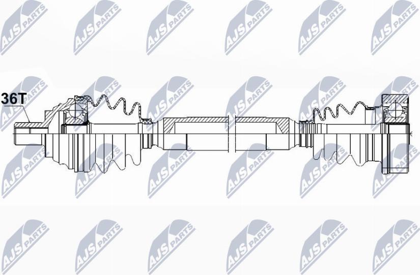 NTY NPW-VW-085 - Piedziņas vārpsta autospares.lv