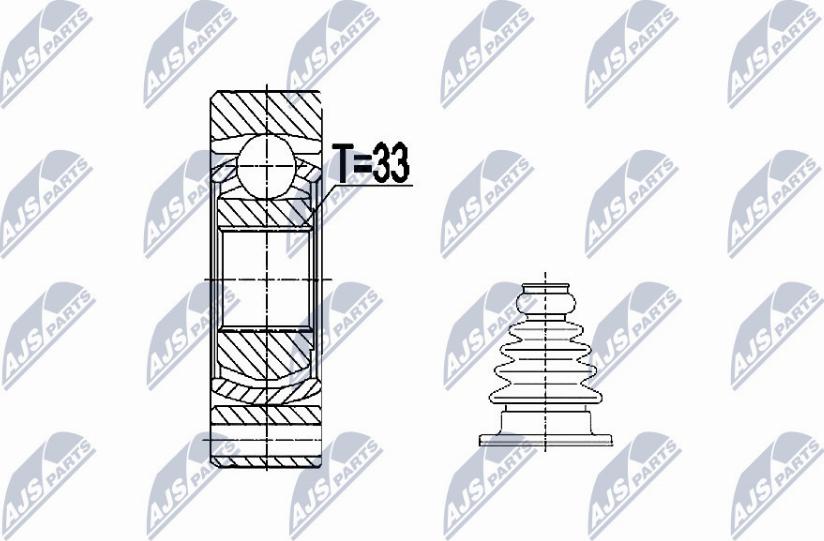 NTY NPW-VW-074 - Шарнирный комплект, ШРУС, приводной вал www.autospares.lv