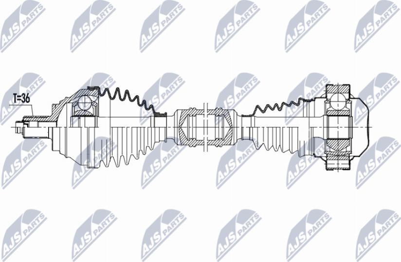 NTY NPW-VW-193 - Piedziņas vārpsta www.autospares.lv