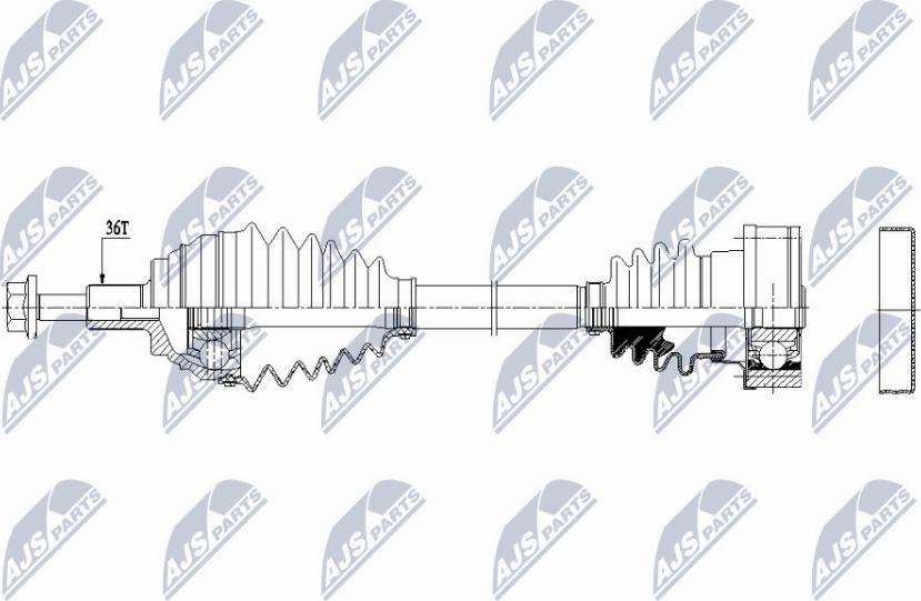 NTY NPW-VW-149 - Piedziņas vārpsta autospares.lv