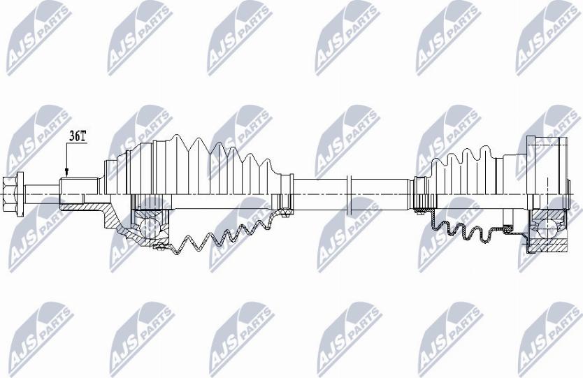 NTY NPW-VW-151 - Piedziņas vārpsta www.autospares.lv