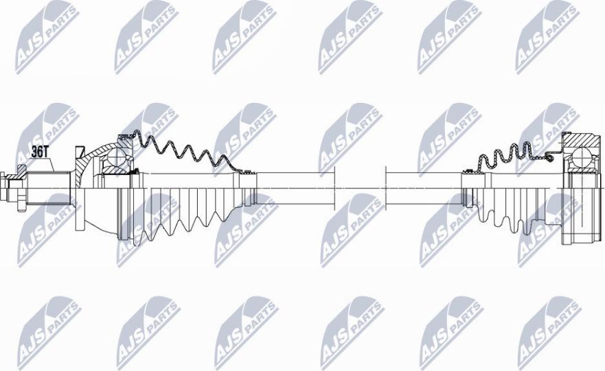 NTY NPW-VW-105 - Piedziņas vārpsta www.autospares.lv