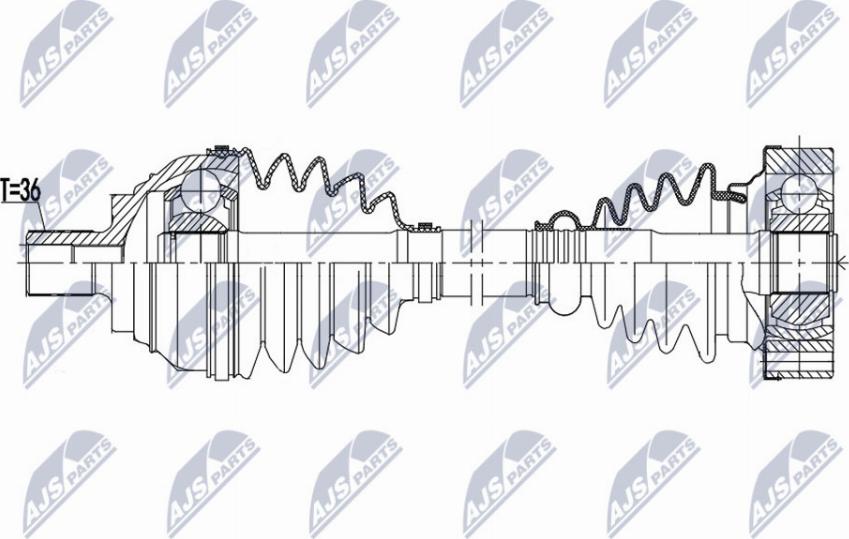 NTY NPW-VW-172 - Piedziņas vārpsta autospares.lv