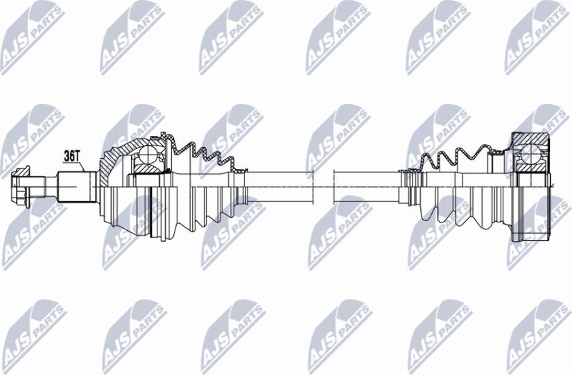 NTY NPW-VW-214 - Piedziņas vārpsta www.autospares.lv