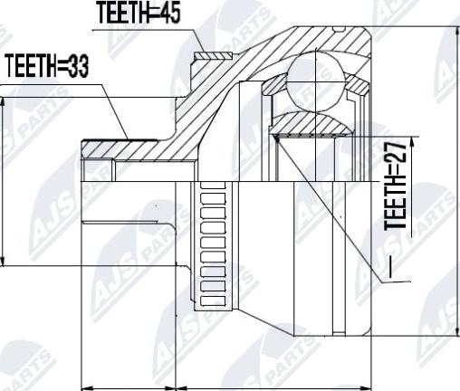 NTY NPZ-AU-043 - Joint Kit, drive shaft www.autospares.lv