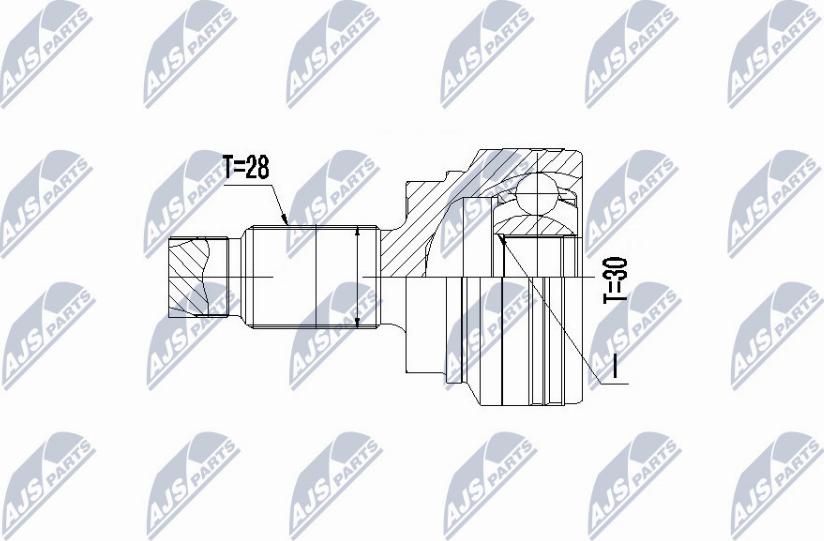 NTY NPZ-BM-013 - Šarnīru komplekts, Piedziņas vārpsta www.autospares.lv